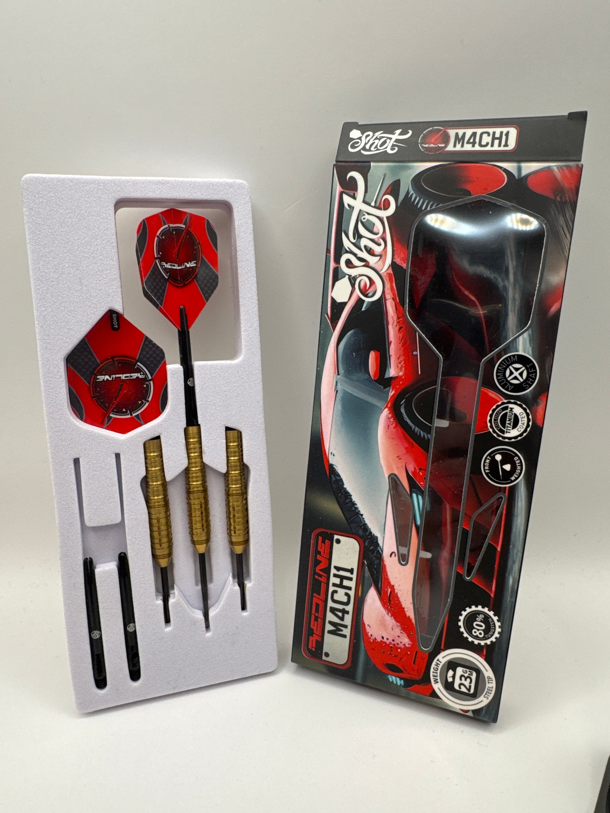 Shot Redline Darts M4CH1 80% 23g Stålspets