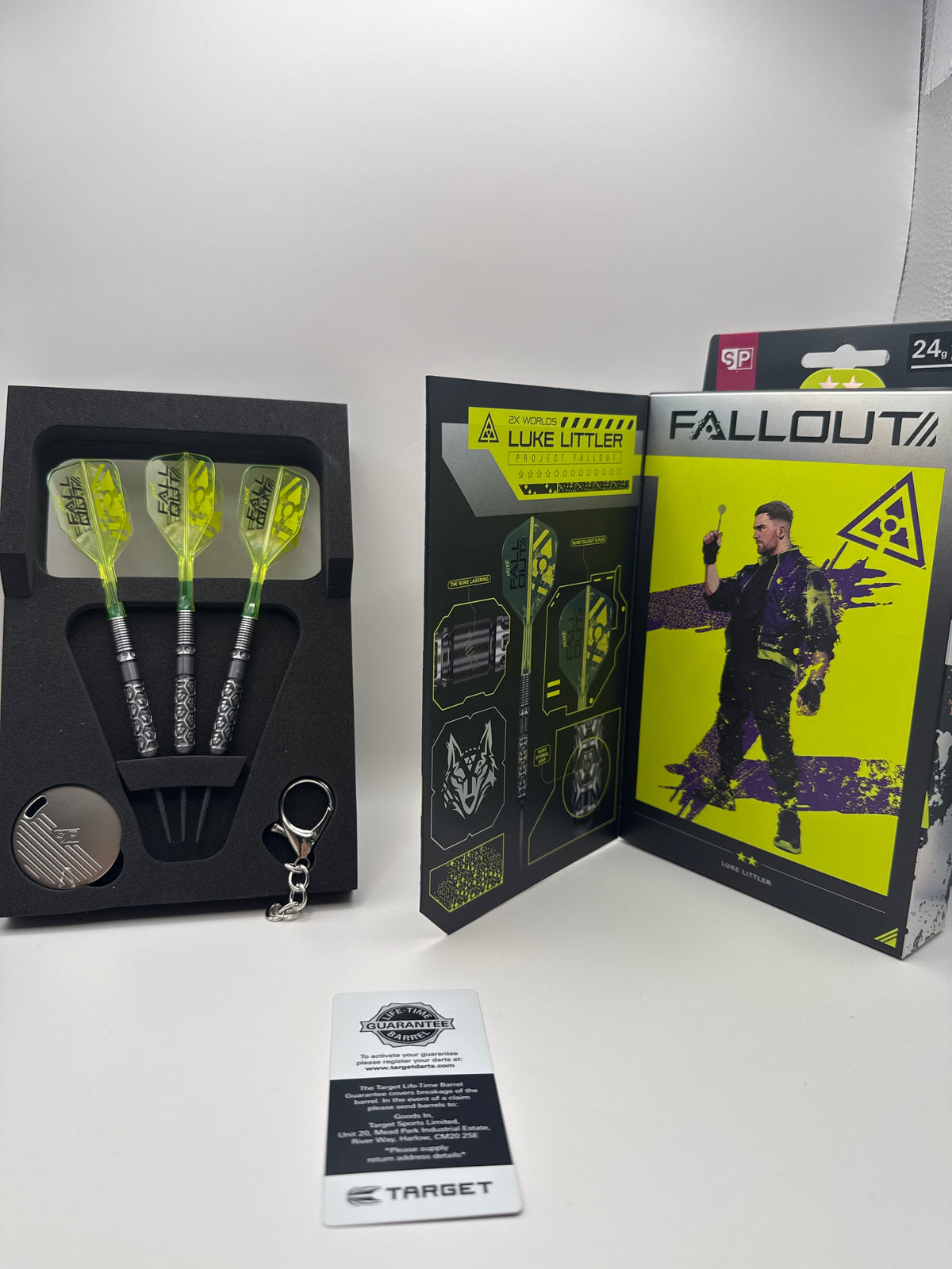 Target Luke Littler Fallout SWP 90% 24g stålspets