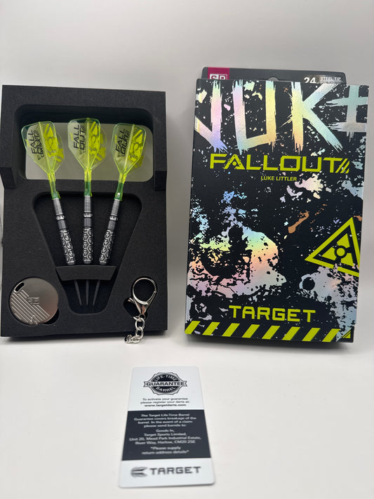 Target Luke Littler Fallout SWP 90% 24g stålspets